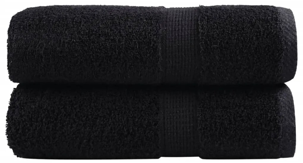 Toalhas de bidé premium SOLUND 2 pcs 30x50 cm 600 gsm preto