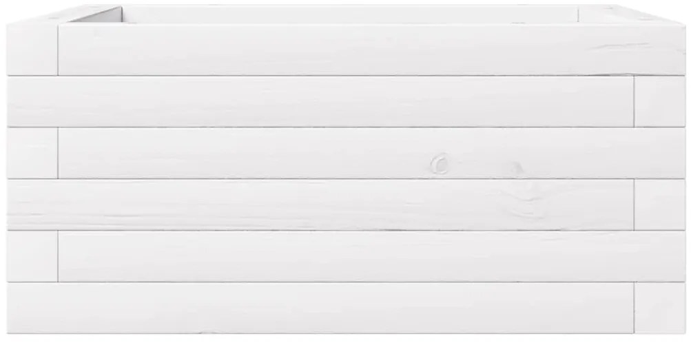 Vaso/floreira de jardim 50x50x23 cm pinho maciço branco