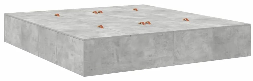Estrado de Cama Cinza Concreto 180x200 cm