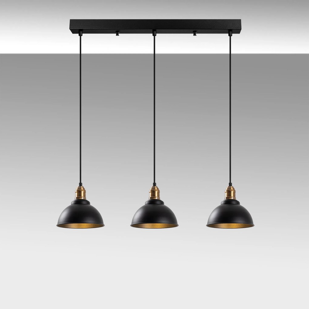 Candeeiro de Teto Varzan – Preto Antigo – 70 x 21 x 117 cm