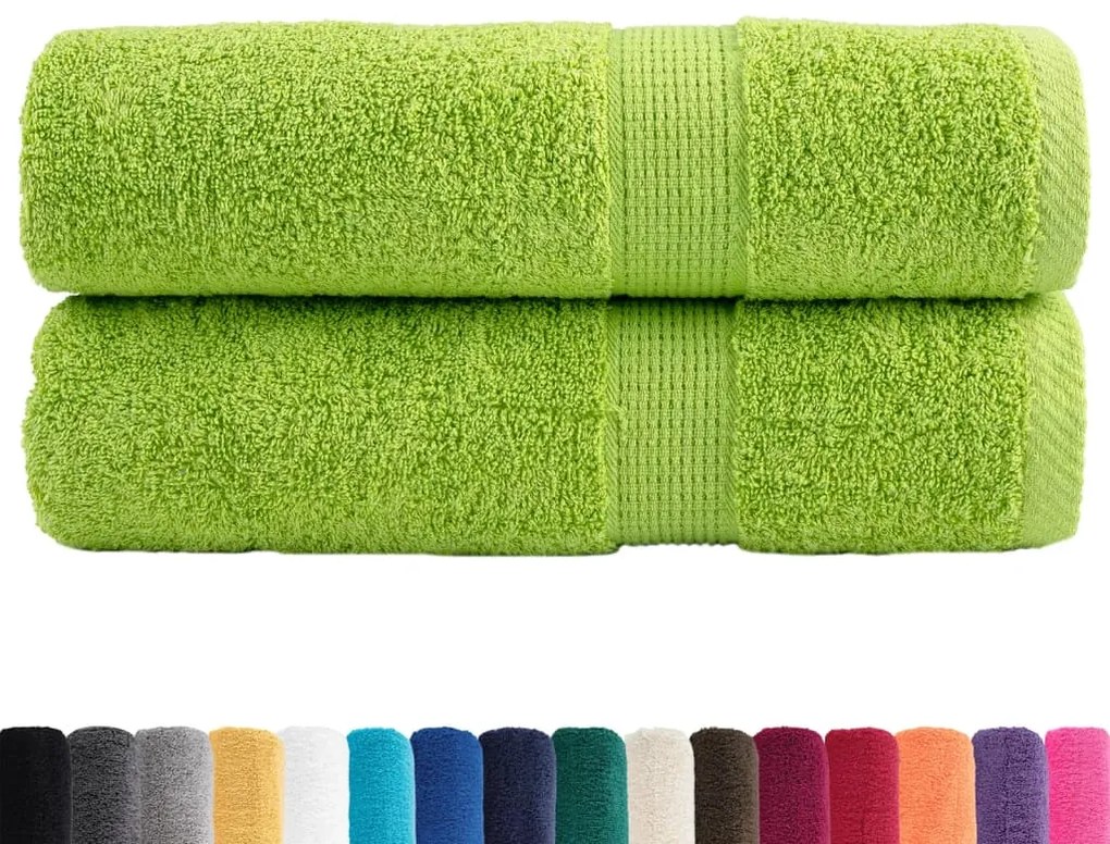 Toalhas de mãos premium SOLUND 2pcs 50x100cm 600gsm verde maça