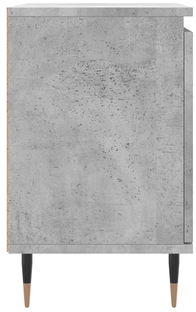 Mesas cabeceira 2pcs 40x30x50cm derivados madeira cinza-cimento