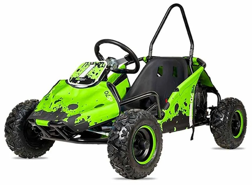 Buggy eléctrico para crianças 500W 48V Velocidade 40Km/h até 70 kg Verde