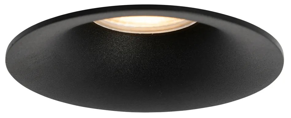 Conjunto de 12 Focos Embutidos Pretos GU10 50mm - Gijs