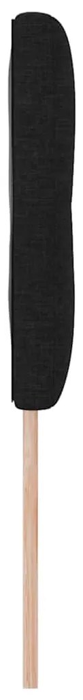 Cabeceira vidaXL Botão Almofadado Preto 140 cm Tecido