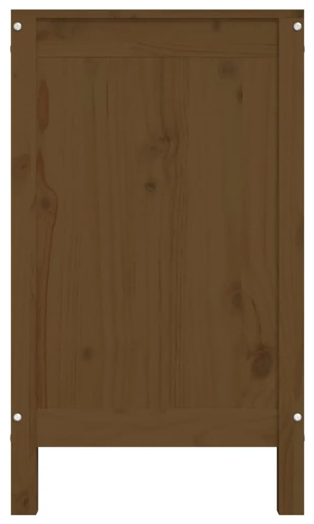 Caixa p/ roupa 88,5x44x76 cm madeira pinho maciça castanho mel