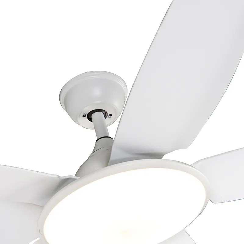 LED Ventilador de teto branco com controle remoto - Vifte Moderno