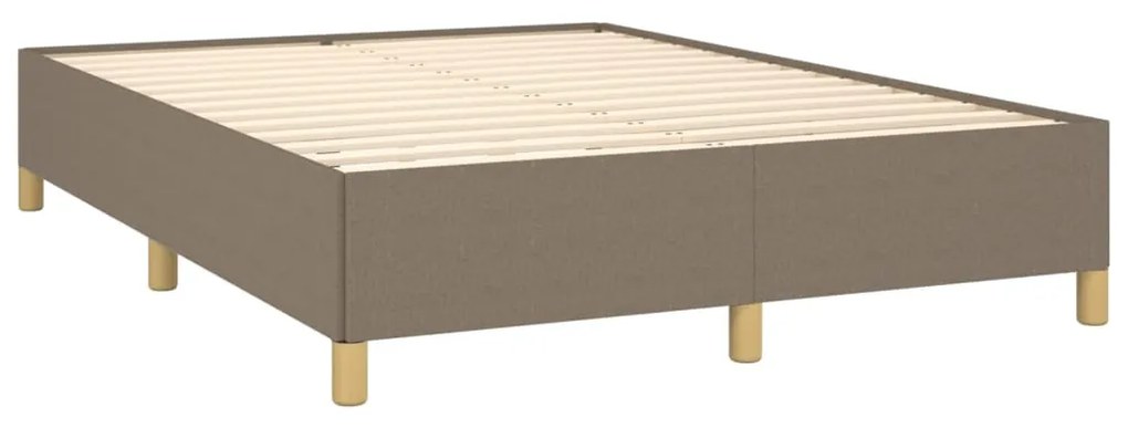 Estrutura de cama 140x190 cm tecido cinza-acastanhado