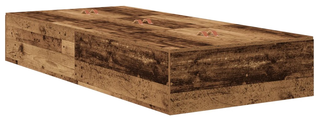 Cama de Armazenamento Madeira Velha 75x190 cm