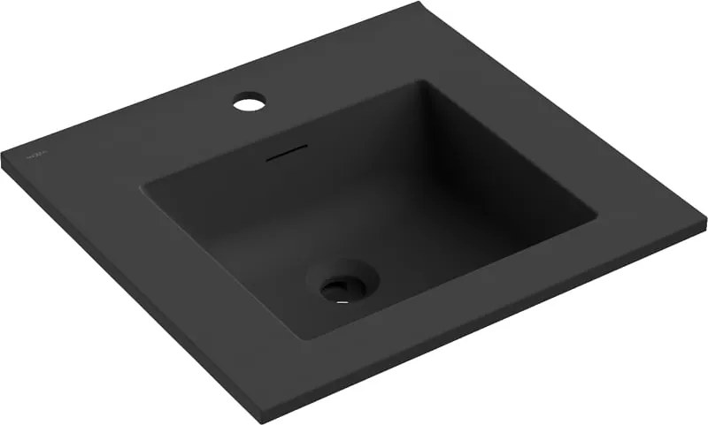Mexen Otis lavatório embutido no tampo 51 x 46,5 cm, preto mate - 25185071