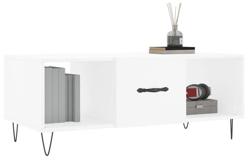 Mesa de centro 102x50x40 cm madeira processada branco