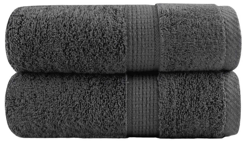 Toalhas de bidé premium SOLUND 2pcs 30x50 cm 600 gsm antracite