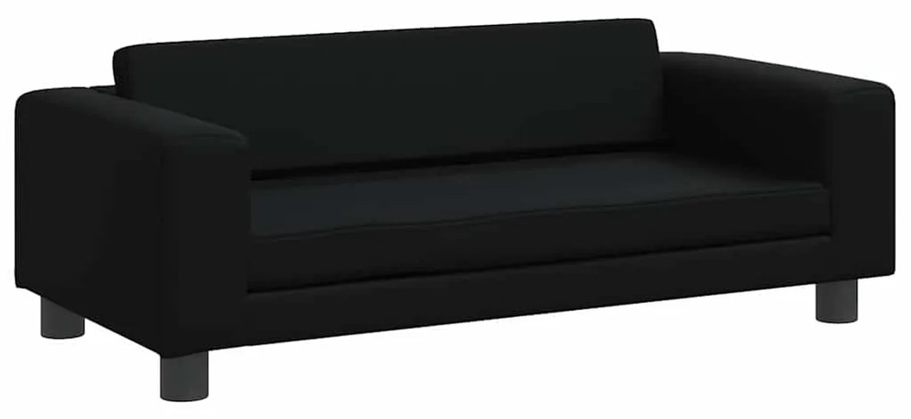 Cama para cães com extensão 100x50x30 cm couro artificial preto