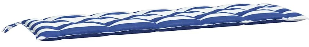 Almofadões p/ banco de jardim 2pcs oxford riscas azul/branco