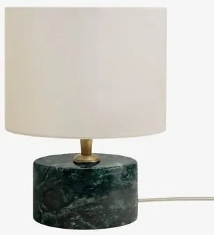 Candeeiro De Mesa Em Pedra Natural Orlena Mármore Verde Udaipur & Branco-escuro Ø20 Cm - ↑15 Cm Arlina - Sklum
