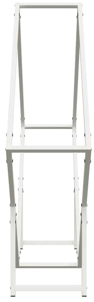 Suporte para lenha 100x25x100 cm aço laminado a frio branco