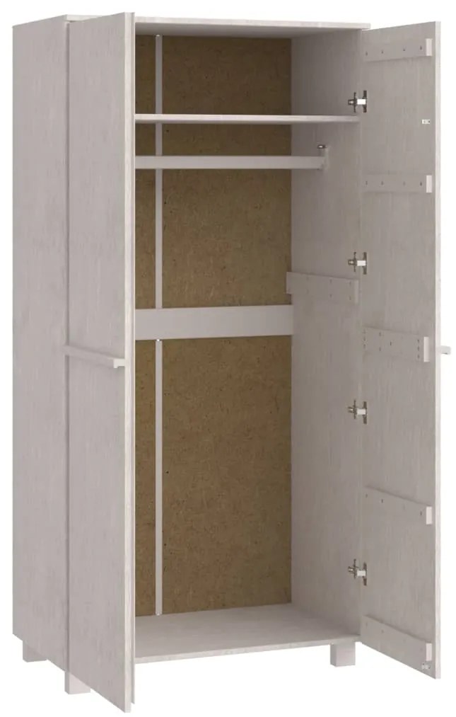 Roupeiro HAMAR 89x50x180 cm pinho maciço branco