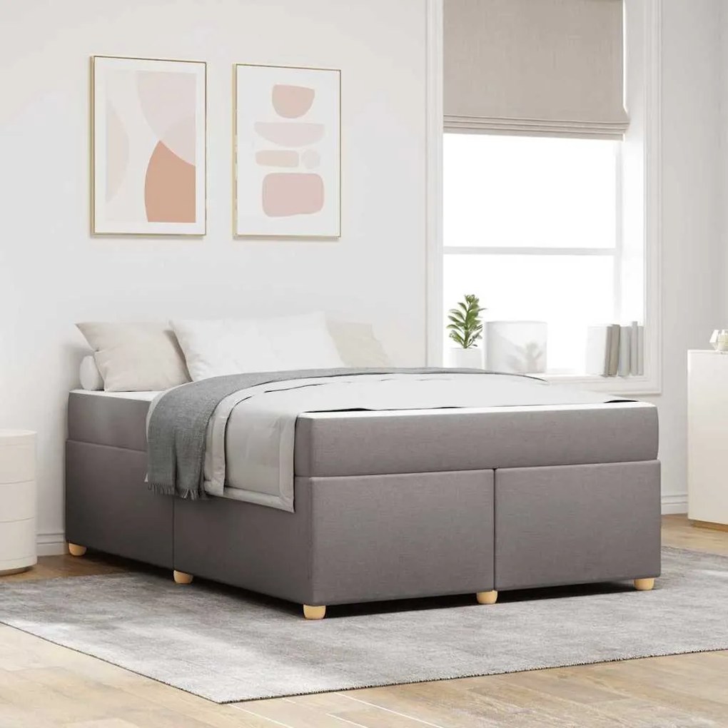 vidaXL Estrutura da Cama Cinzento-acastanhado 160 x 200 cm tecido