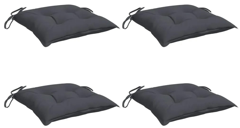 Almofadões de cadeira 4 pcs 40x40x7 cm tecido oxford antracite