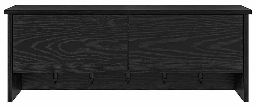 Cabideiro de Parede Carvalho preto 80 x 20 x 30 cm