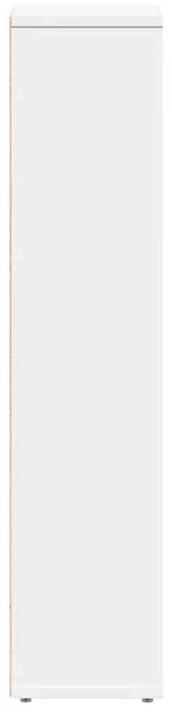 Móvel p/ casa de banho c/ suporte de rolos 20,5x20x90 cm branco