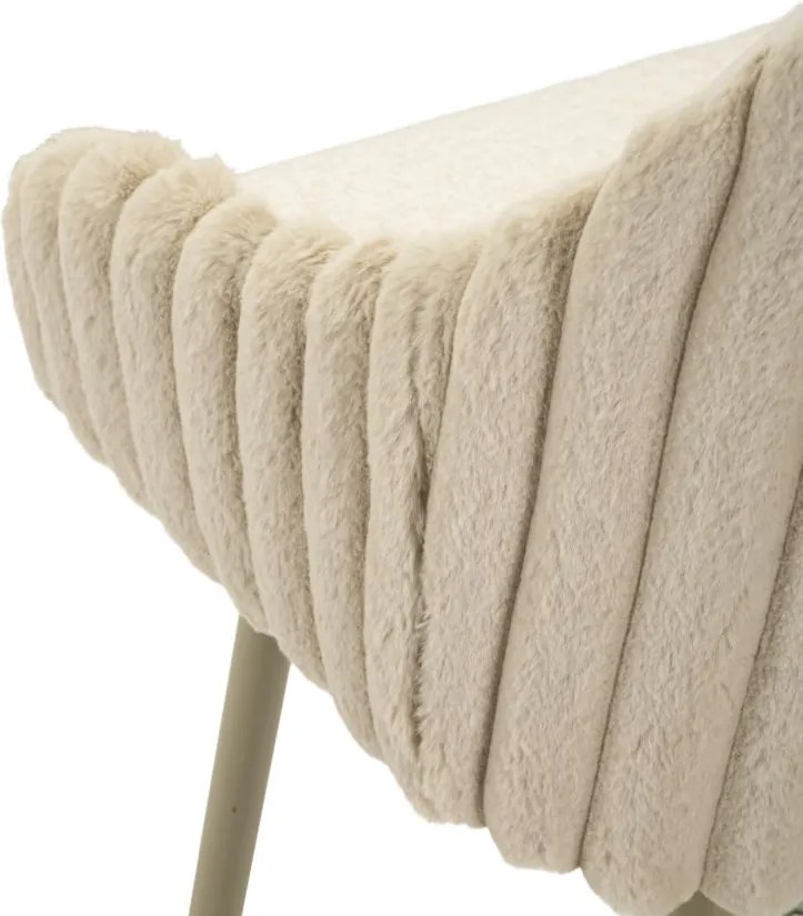 CONJUNTO DE 2 BANCOS DE BAR ALASKA CREME 52X46X111 CM (ALTURA DO ASSENTO CM 78)