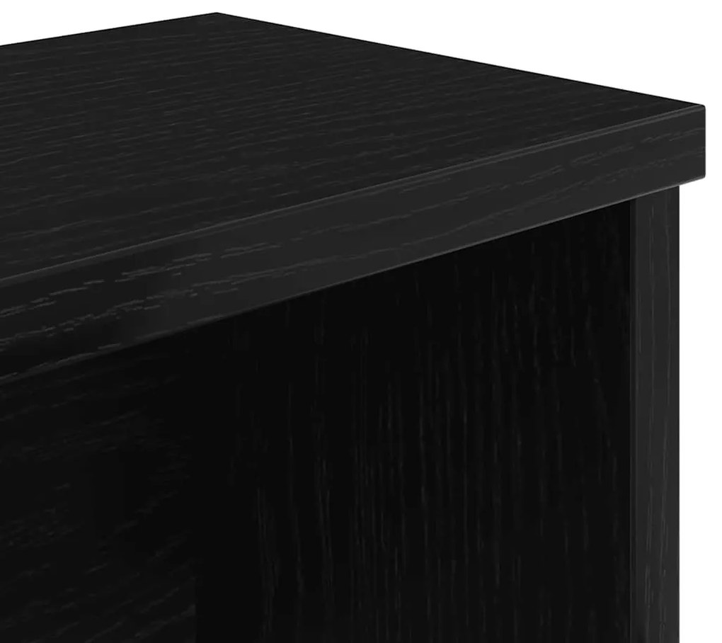 Rack cozinha empilhável preto 60x15x16 cm madeira engenheirada