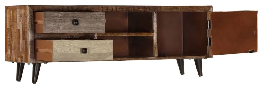 Móvel de TV 118x30x40 cm madeira de mangueira maciça