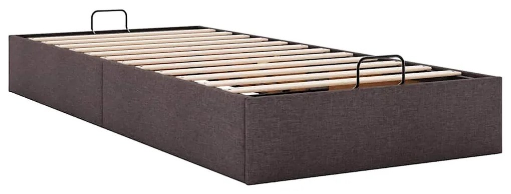 Estrutura de cama otomana sem colchão 90x200 cm castanho escuro