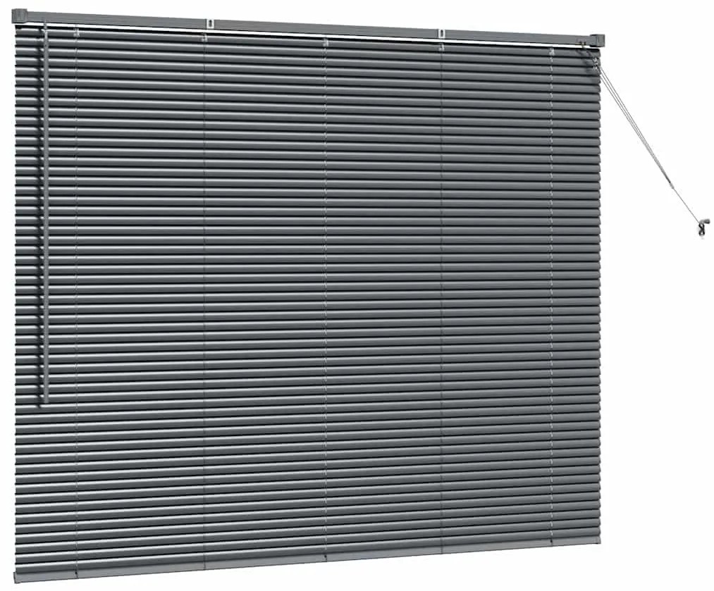Persiana de Janela Cinzento-escuro 80 x 130 cm Alumínio