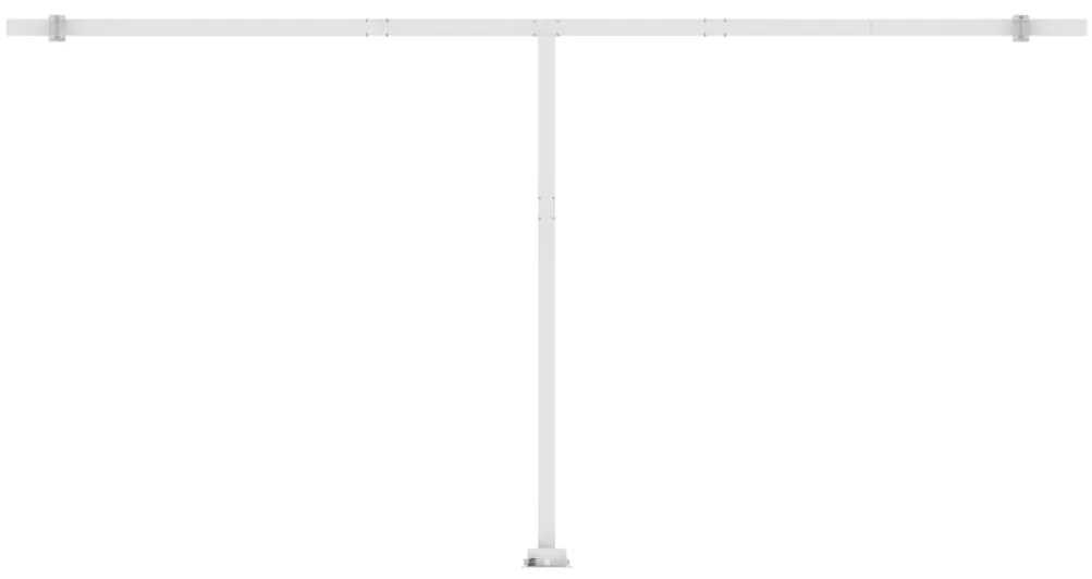 Toldo retrátil manual com LED 600x300 cm laranja e castanho