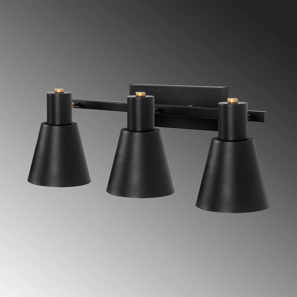 Aplique de Parede Funnel – Preto Antigo – 60 x 21 x 21 cm