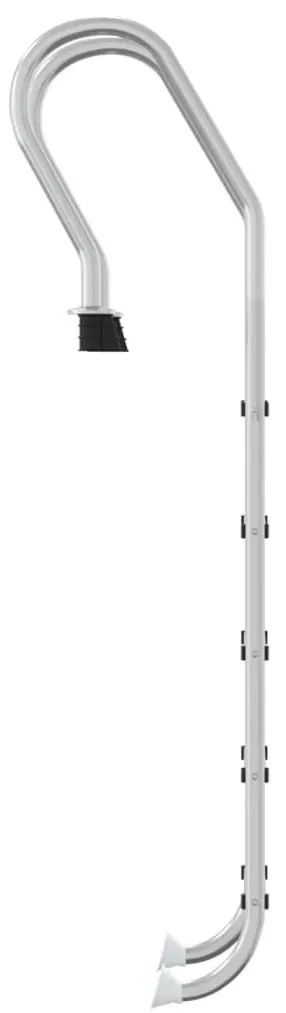 Escada de piscina 54x38x211 cm aço inoxidável 304