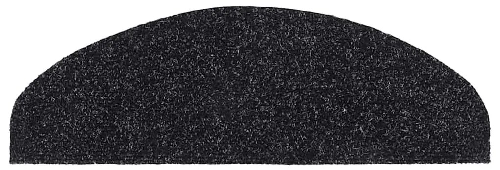 Tapetes de escada autoadesivos 20 pcs 65x21x4 cm preto