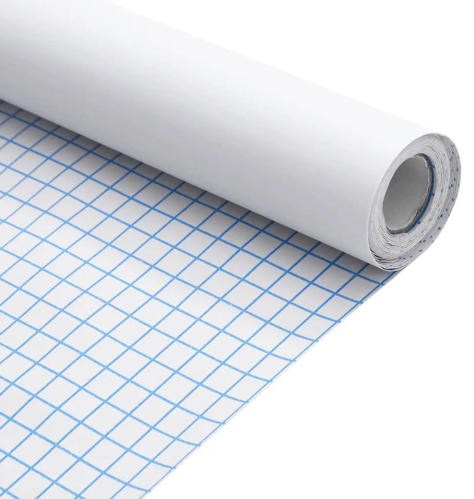 Autocolantes para móveis 90x500 cm PVC branco mate