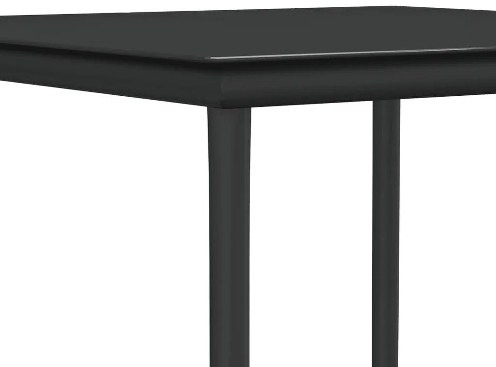 5 pcs conjunto de jantar p/ jardim c/ almofadões vime PE e aço