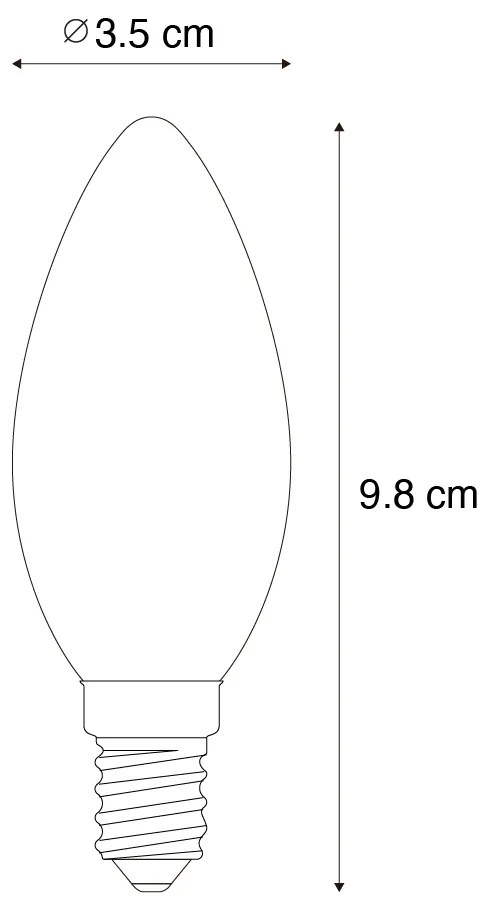 Lâmpada LED Inteligente E14 C35 Vidro Fosco 4.2W 470lm 2700-6500K