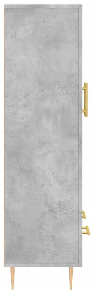 Aparador alto 69,5x31x115 cm derivados de madeira cinza-cimento