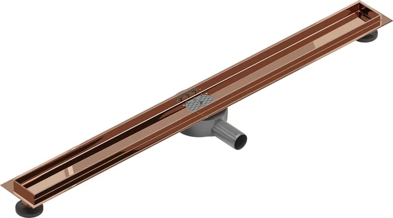 Mexen Flat 360° corpo para ralo linear rotativo 80 cm, ouro rosa - 1640080