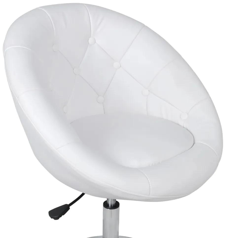 Cadeiras de bar 2 pcs couro artificial branco