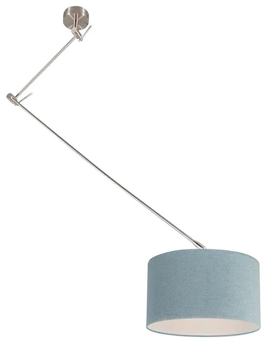 Candeeiro de suspensão moderno em aço com cúpula mineral 35 cm - Blitz Moderno