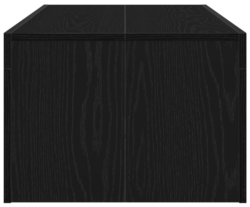 Mesa de Centro vidaXL Preto Carvalho 102x50x35 cm Madeira Engenheirada