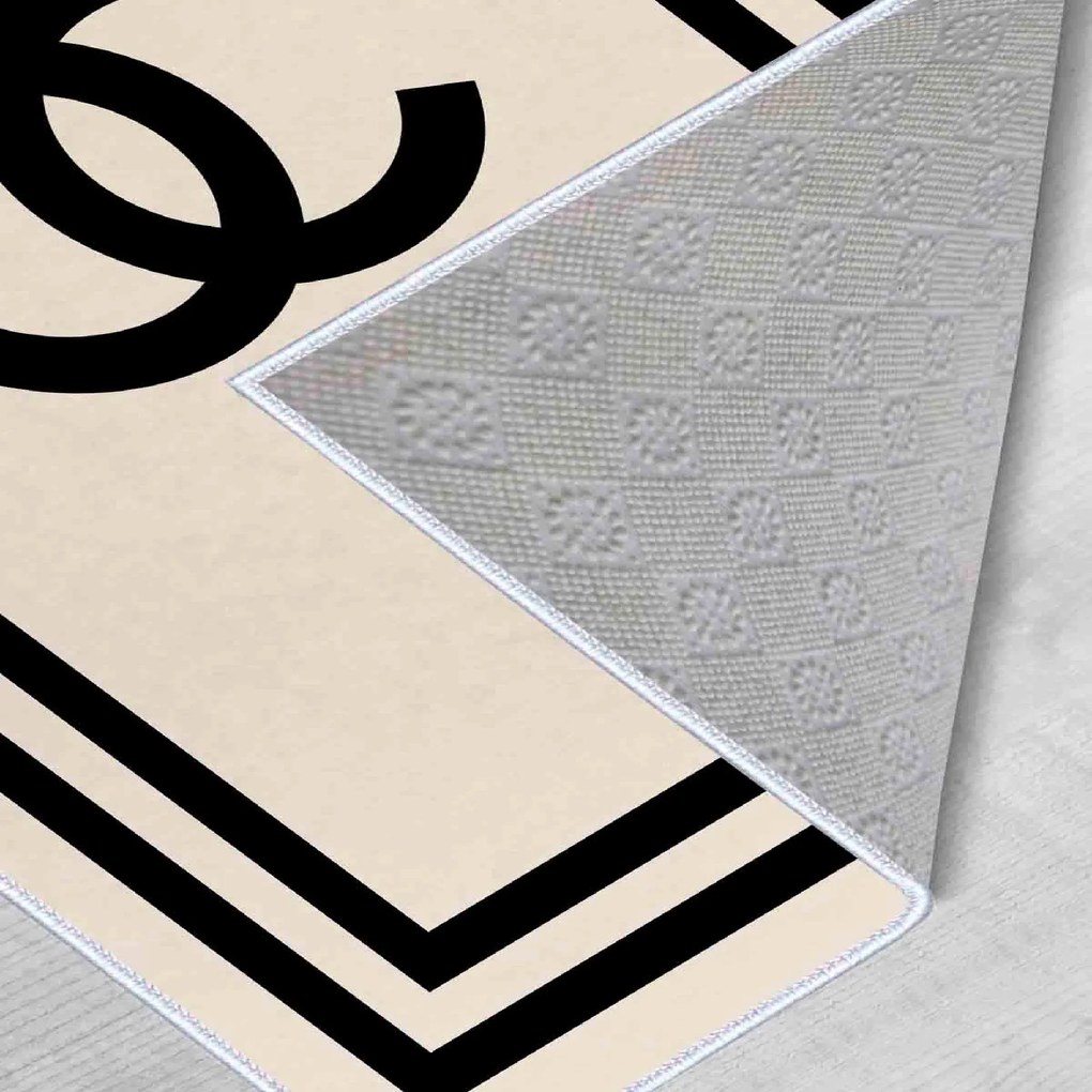 Tapete Capri – 50x80 – Bege e Preto