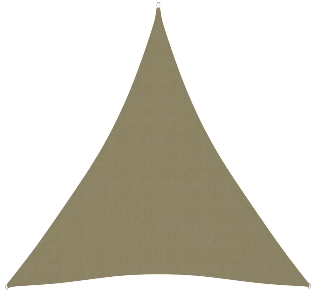 Para-sol estilo vela tecido oxford triangular 5x6x6 m bege