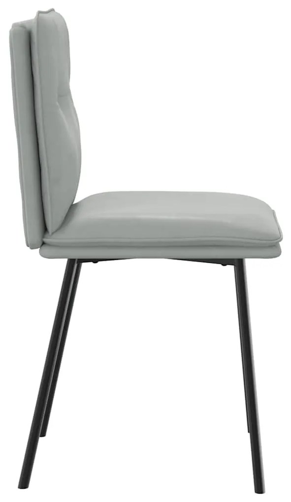 Cadeiras de jantar 4 pcs veludo cinzento-claro