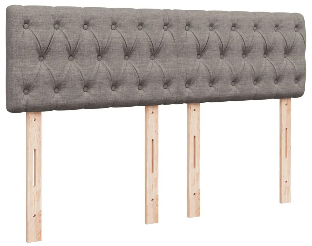Cama com molas/colchão 140x190 cm tecido castanho-acinzentado