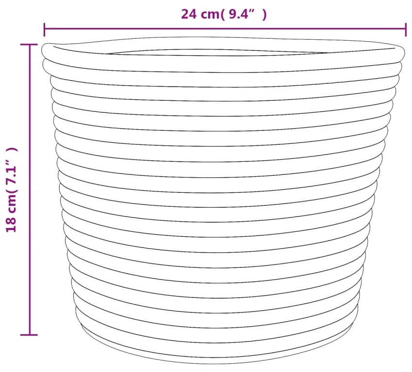 Cestos de arrumação 2 pcs Ø24x18 cm algodão castanho e branco