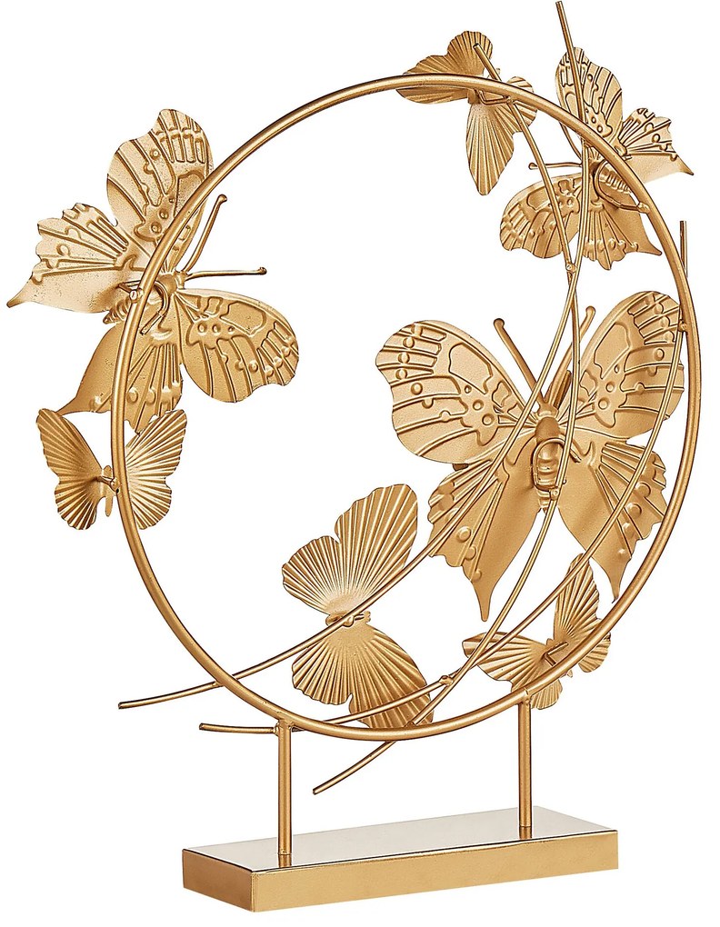 Figura decorativa em metal dourado 48 cm BERYLLIUM Beliani