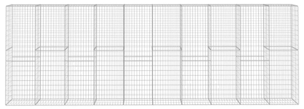 Muro gabião com tampa 600x50x200 cm aço galvanizado