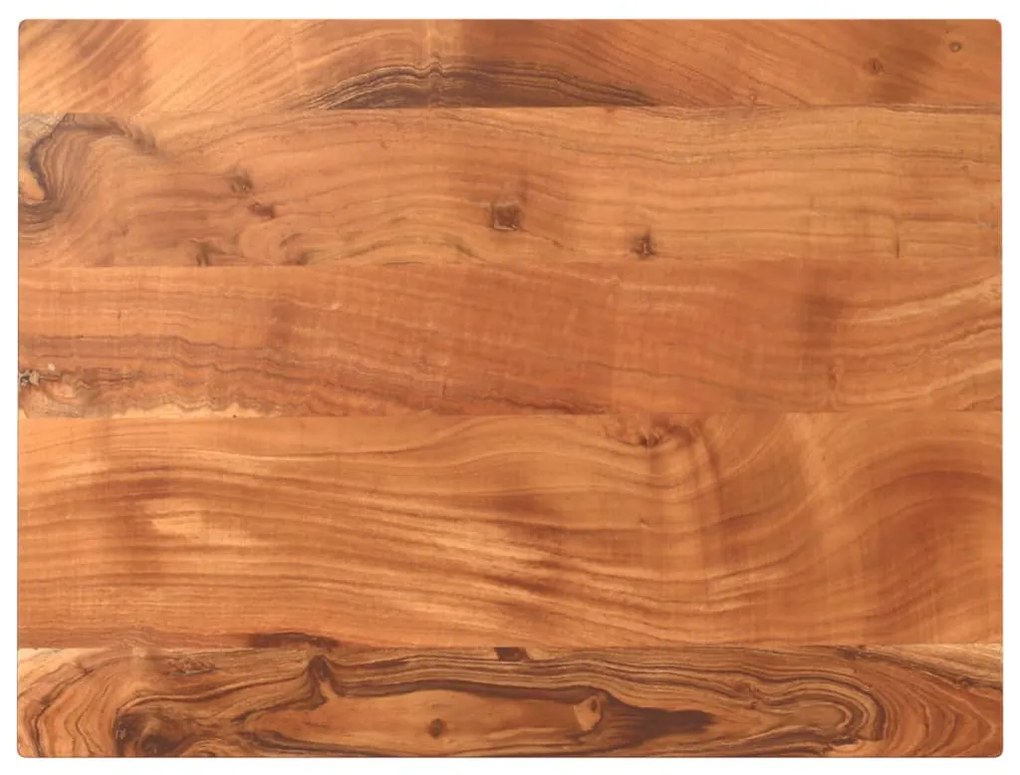 vidaXL Tampo de mesa retangular 90x50x2,5 cm madeira de acácia maciça